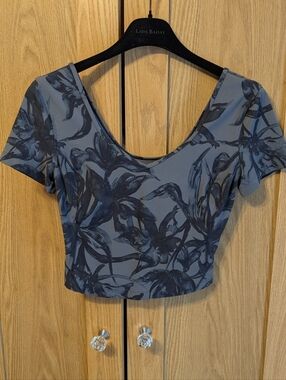 Lululemon Align Cropped T-shirt Botanical Bloom Anchor Multi
